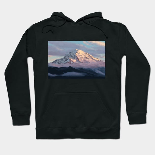 Mountain painting Hoodie by DmitryD